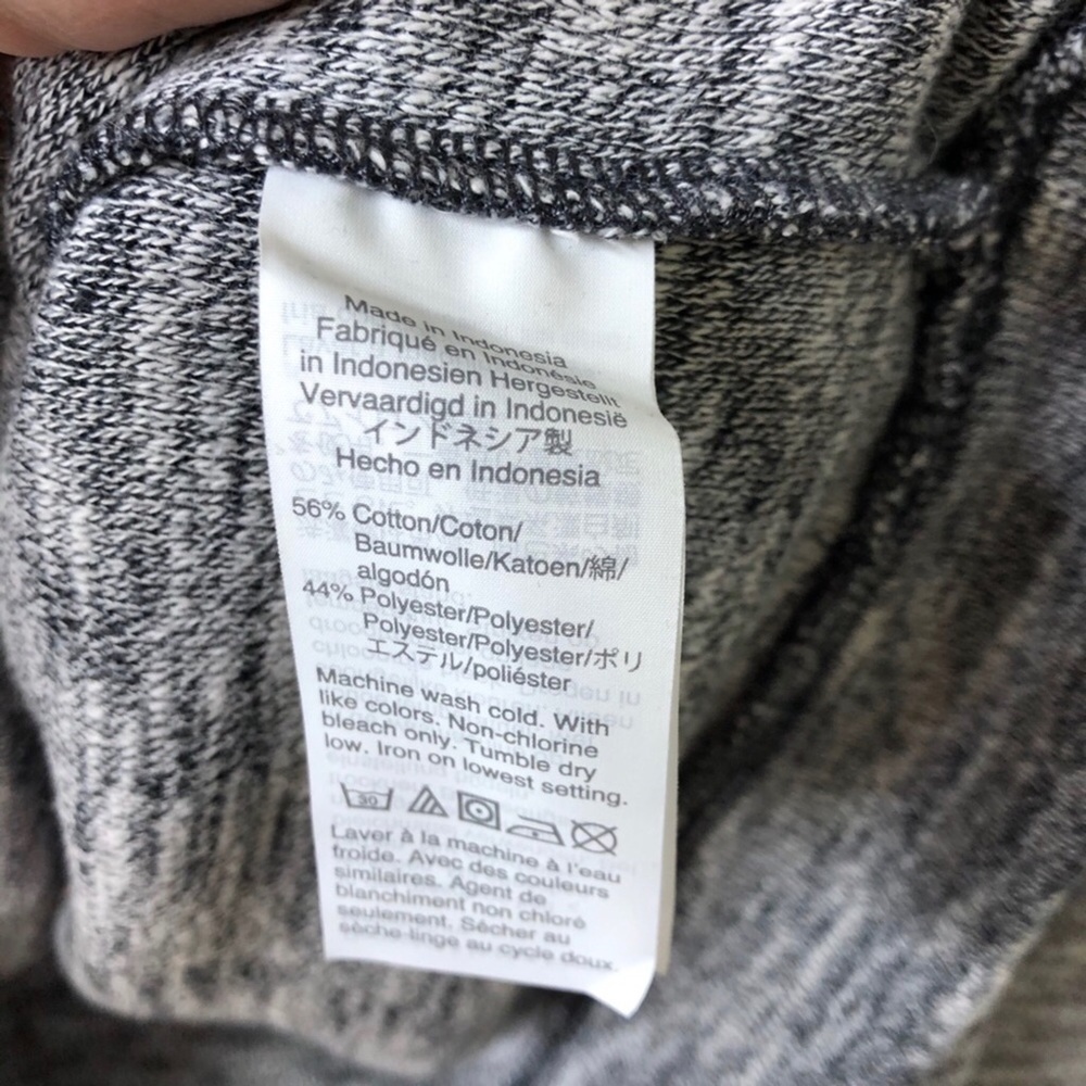 Madewell Textured Crewneck Sweatshirt Size Small Gray Slub Knit - Picture 10 of 10